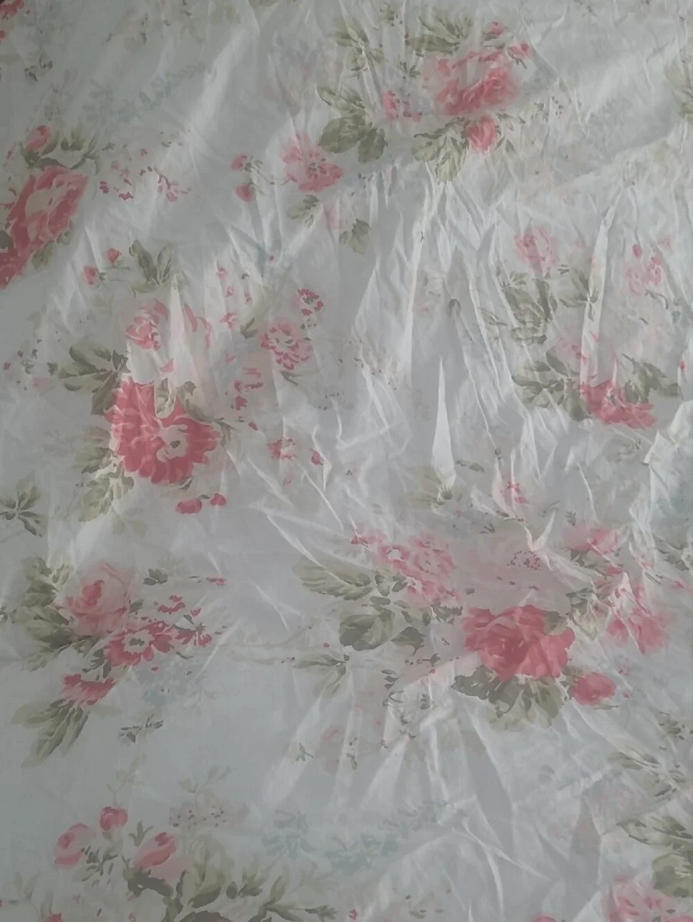 Laura Ashley White Comforter with Pink Floral Print